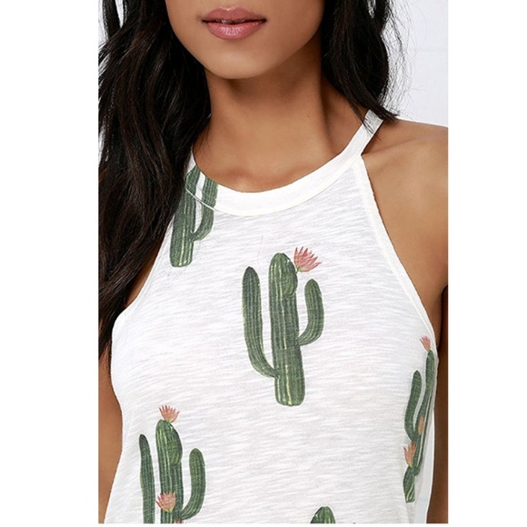 Cactus Print Cotton Tank - Picture 2 of 6